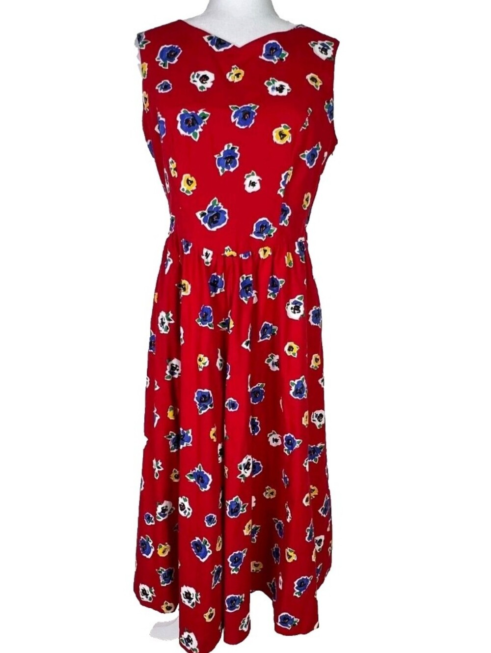 Lanz Originals Red Floral Dress